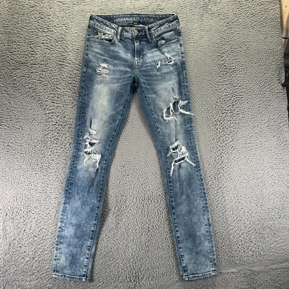 American Eagle Outfitters Next Level Airflex Jeans Mens 30x34 Blue Denim Skinny